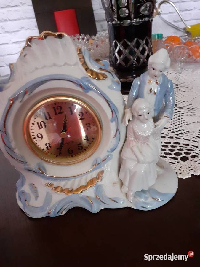 Figurka porcelanowa i zegar Warszawa