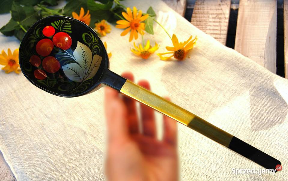 Chochłoma ręcznie malowana rosyjska łyżka Lublin