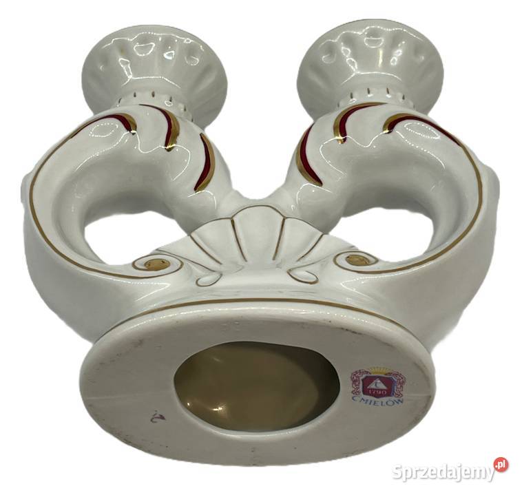 Podwójny porcelanowy świecznik Ćmielów Kraków