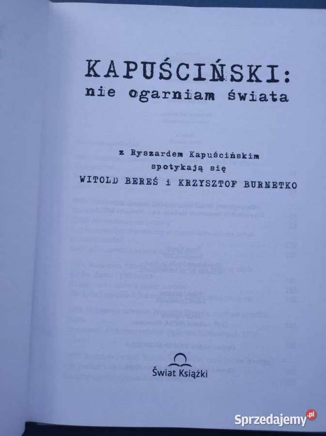 Kapuściński nie ogarniam świata Krzysztof