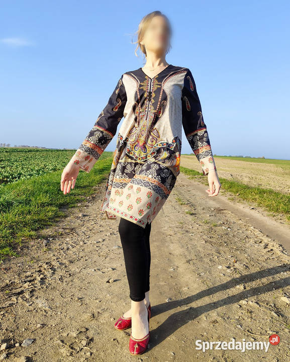 Nowa indyjska tunika S 38 bawełna kameez orient Szczecin