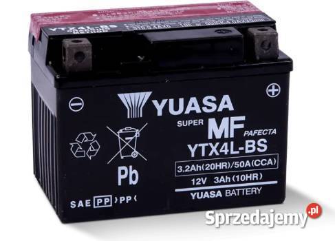 Akumulator motocyklowy YUASA YTX4LBS AGM 32Ah