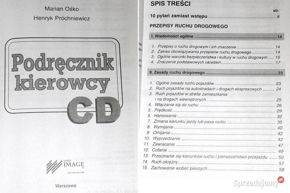 Podręcznik Kierowcy CD Marian Ośko Henryk Rok wydania 2004 lubelskie Chełm