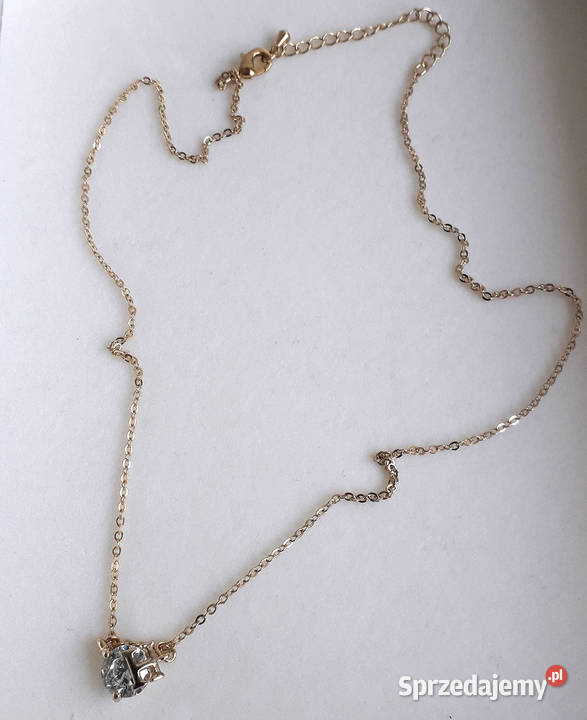 Naszyjnik pozłacany z cyrkonią literka H nowy Łódź sprzedam