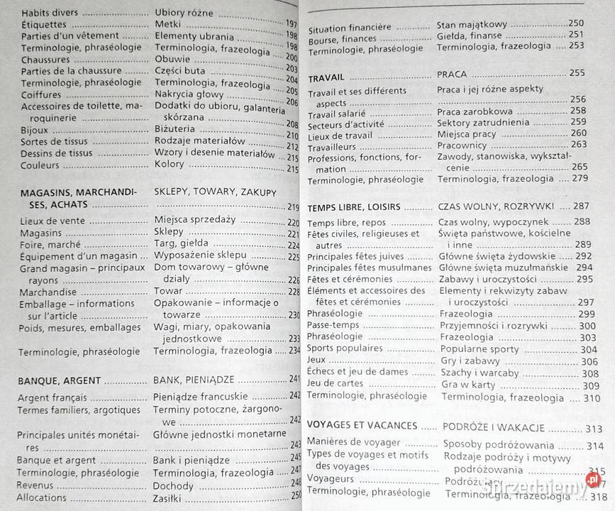 Mały słownik tematyczny francuskopolski B Chełm sprzedam