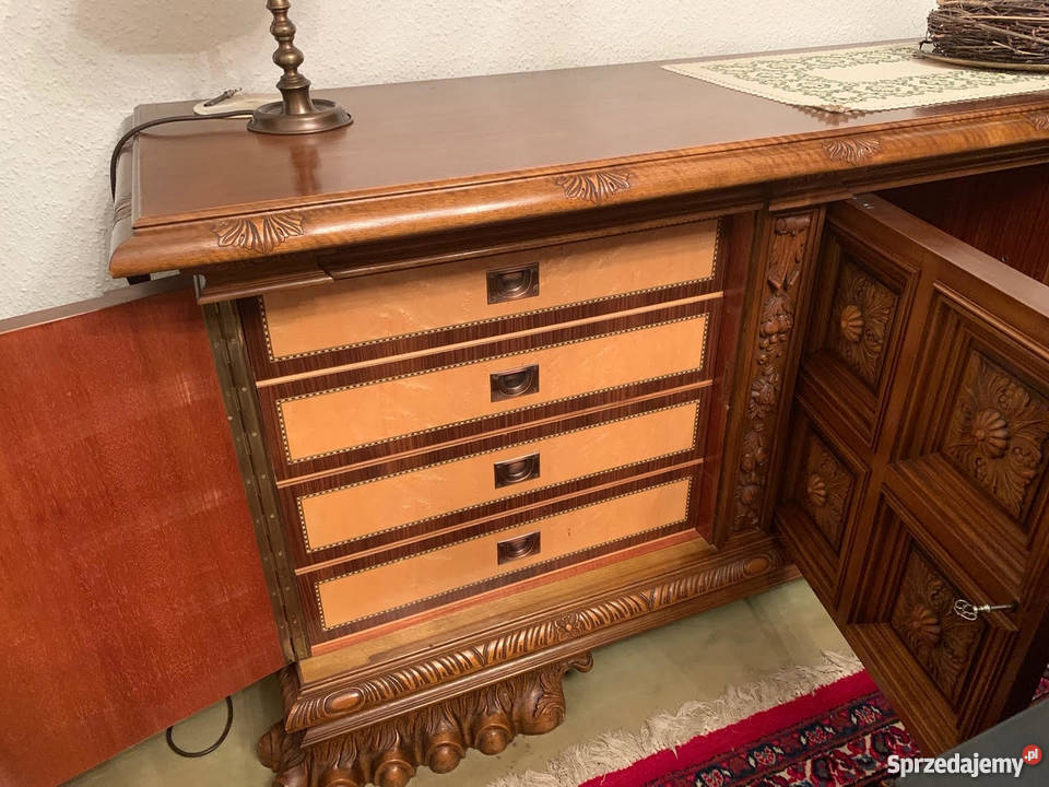 Ogromny bufet komoda z 1930 roku orzech dolnośląskie Wrocław