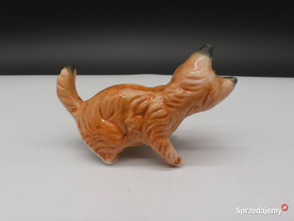 Figurka Kota Bone China Rudy Kotek Porcelana wielkopolskie Raszków