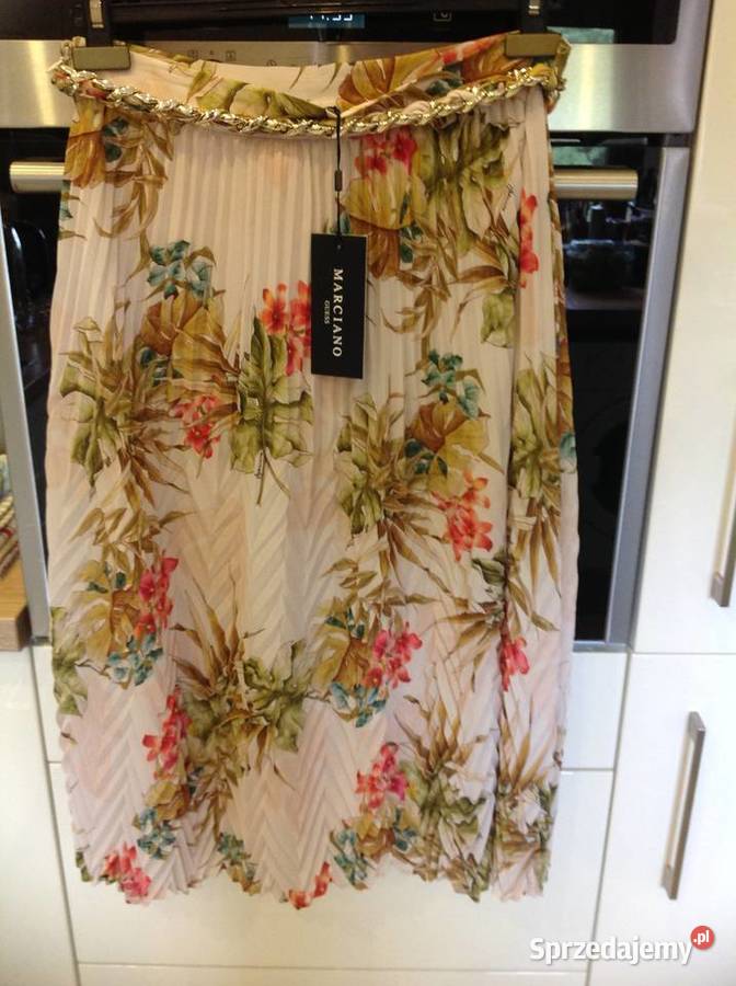 Piękna Spódnica Damska GUESS M Nowa Plisowana