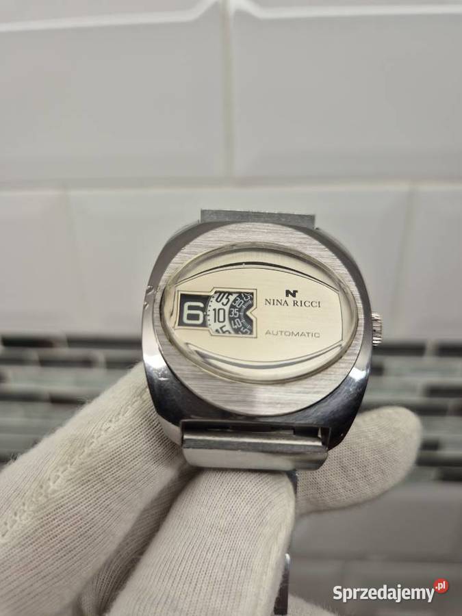 Rzadki automatyczny zegarek vintage XXw Nina Chorzów