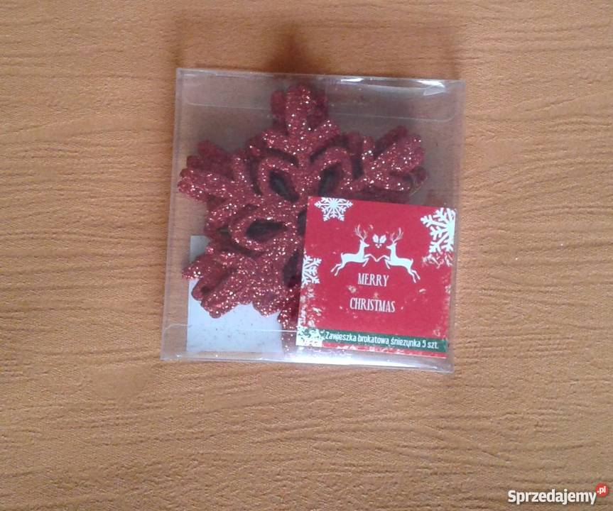 Gwiazdki na choinkę plastikoweSrebrne czerwone