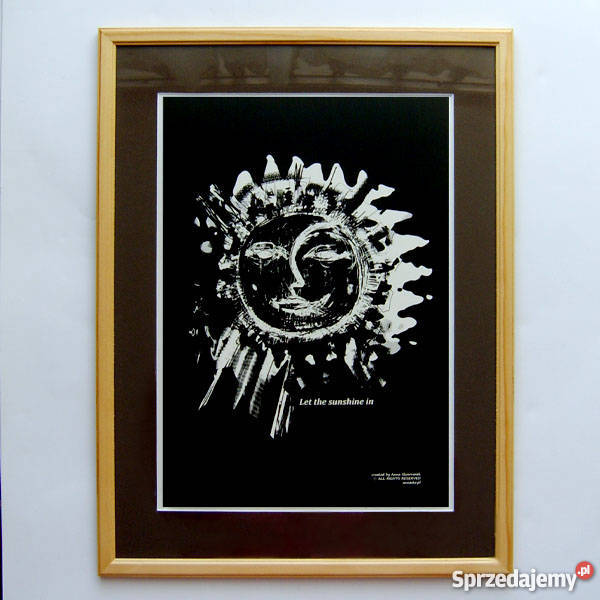 21x30 Let the sunshine in 2czarnobiały plakat sprzedam