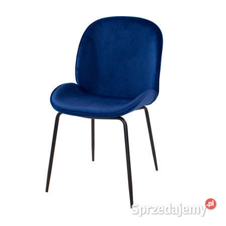Krzesło welurowe niebieskie glamour różne kolory