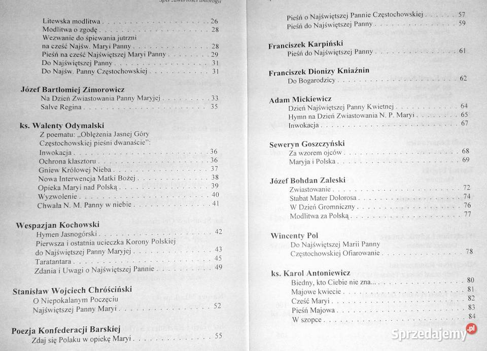 Bogiem sławiena Maryja Antologia polskiej poezji sprzedam