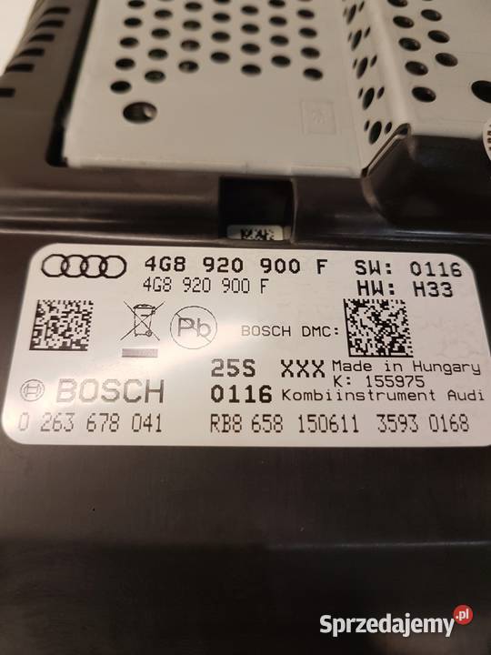 LICZNIK ZEGARY AUDI A6 C7 30 TDI 4G8920900F śląskie Przystajń