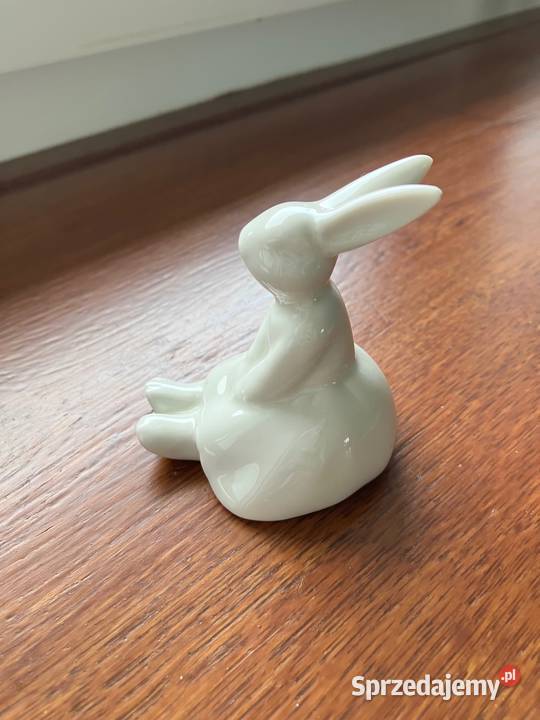 Nowy biały porcelanowy króliczek Alicja w podkarpackie sprzedam