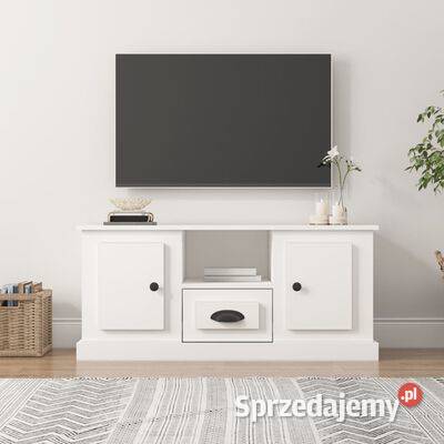 vidaXL Szafka pod TV biała 100x355x45 materiał Warszawa