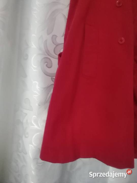 Płaszcz wiosenny czerwony Moda i Styl Łódź