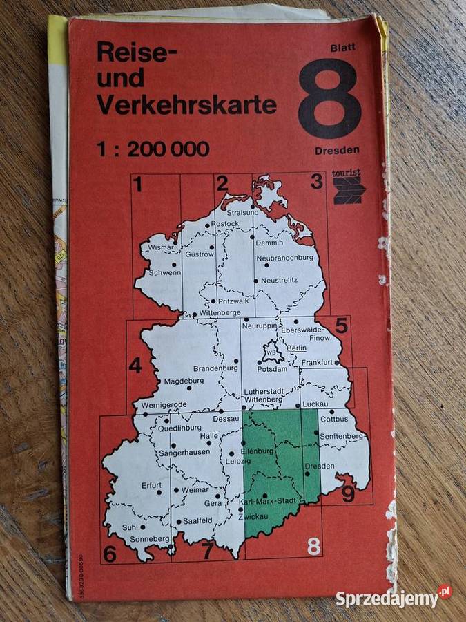 Reiseund Verkehrskarte 1200 000 8 Dresden Kraków