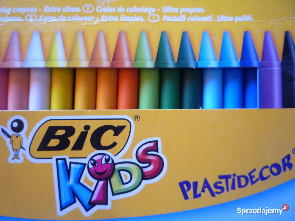 NOWE Kredki świecowe 24 kolory BIC Niebrudzące zachodniopomorskie Szczecin