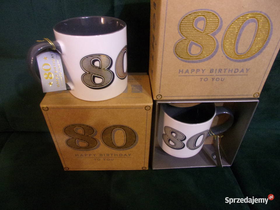 Super prezent angielski KUBEK na 80 URODZINY Warszawa
