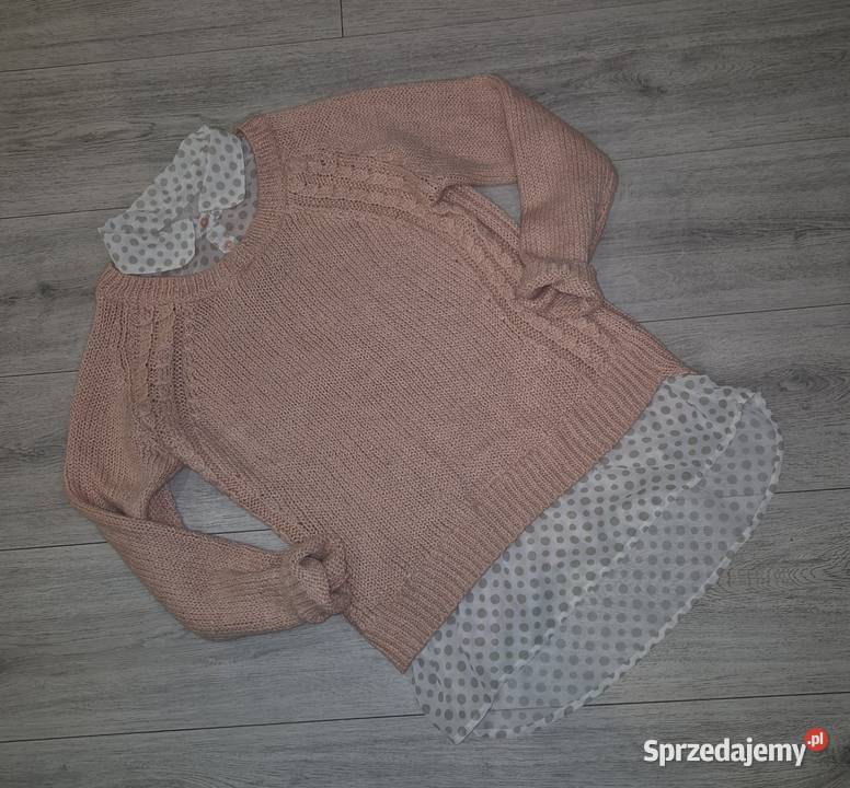 Sweter damski Next Jumper pink groszki 40L Łódź