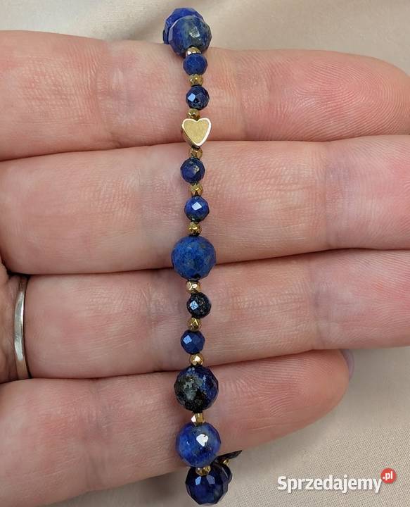 Bransoletka różaniec kamienie lapis lazuli Bielsko-Biała