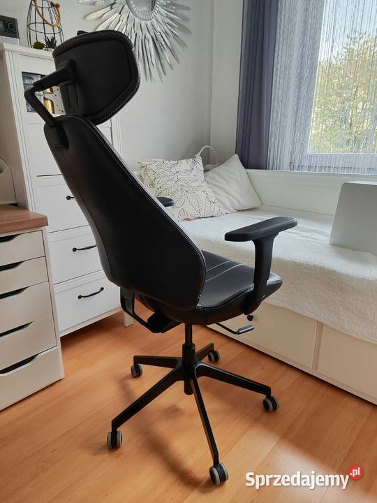 Fotel krzesło obrotowe IKEA GRUPPSPEL skóra dolnośląskie Świdnica