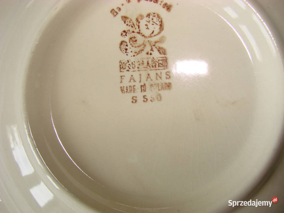 Włocławek fajansowy talerz Pruszcz Gdański