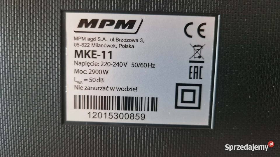 Płyta Indukcyjna 2palnikowa MPM MKE11 Dom i Ogród Poznań sprzedam