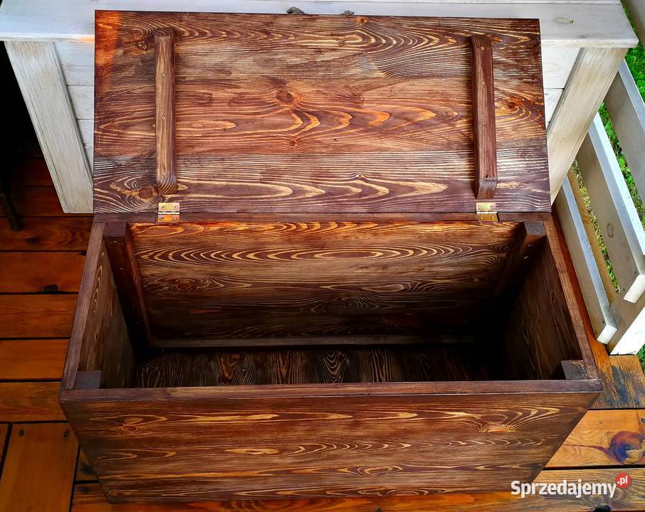 Skrzynia drewniana siedzisko kufer skrzynka Krasów
