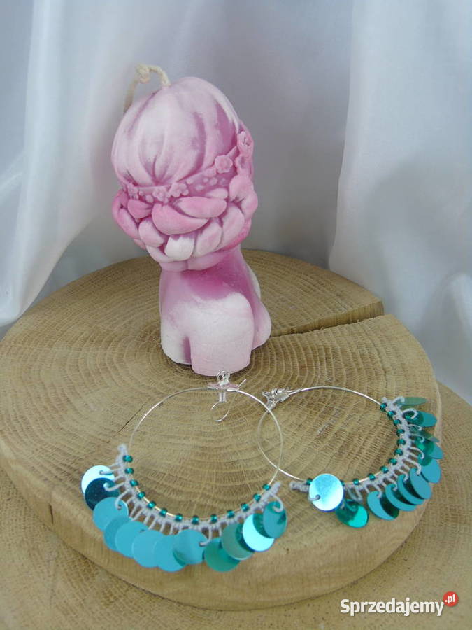 Kolczyki różne kolory Wiśniowa