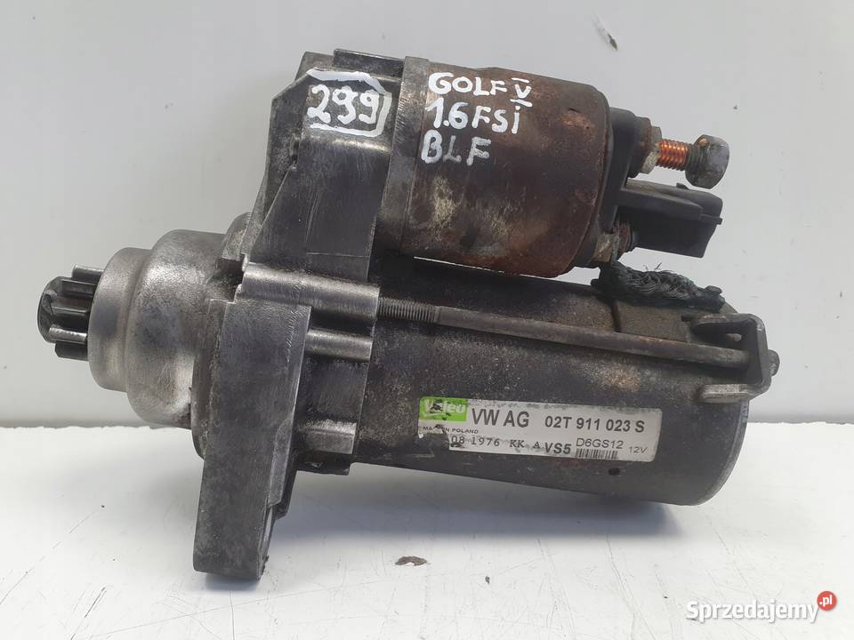 Vw Golf V 16 FSI ROZRUSZNIK valeo 02T911023S osobowe