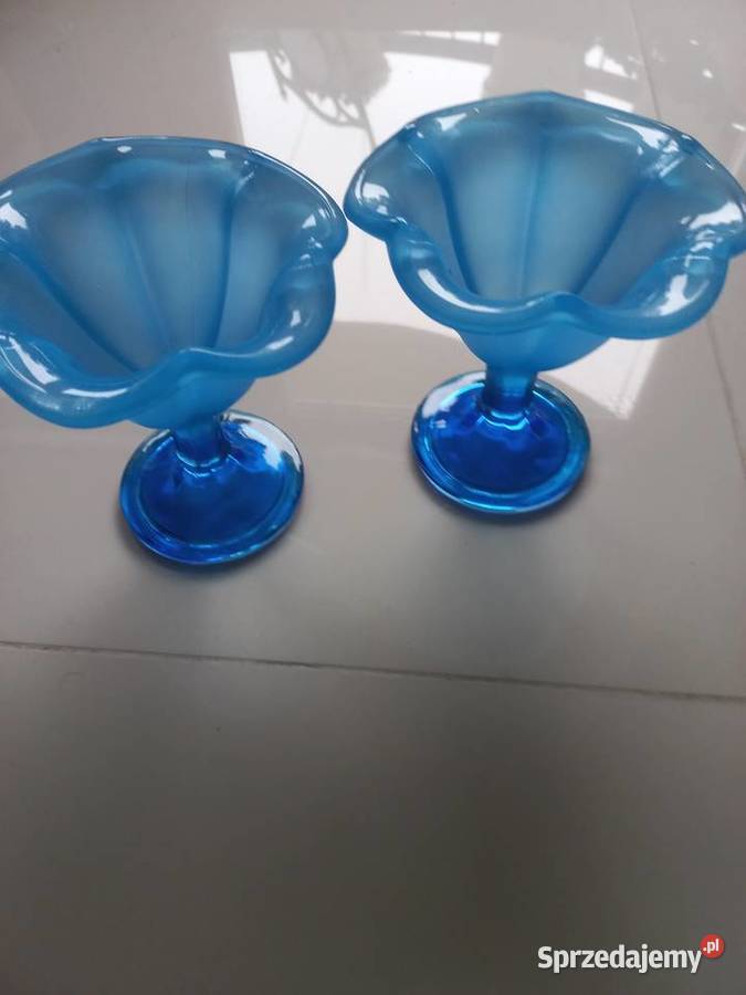 Pucharki szklane na lody w kolorze turkusowym kujawsko-pomorskie Toruń