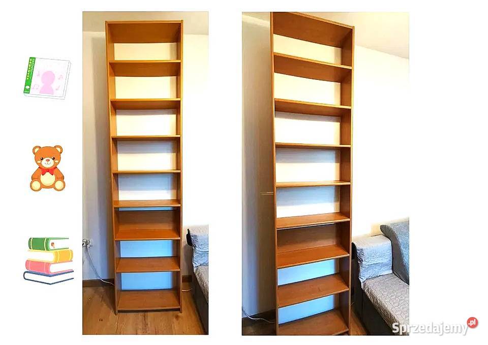 Tanio wysoki regał 260x63x20 olcha szafka regał Warszawa