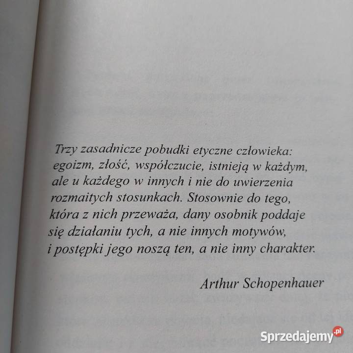 Arthur Schopenhauer O podstawie moralności twarda