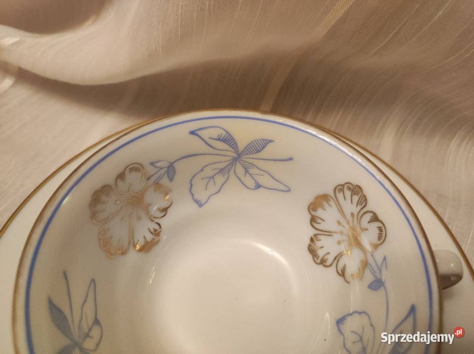 Stara filiżanka mokka porcelana Bavaria ecru Wrocław