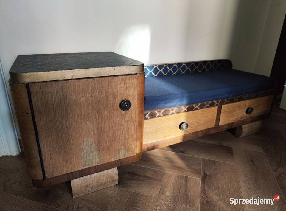 Szafka siedzisko do przedpokoju PRL Bytom