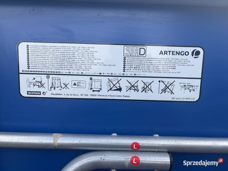 Stół do tenisa stołowego Artengo PPT 500 Outdoor Tarnów