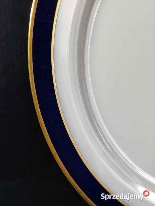 Talerz Płaski Porcelanowy Eschenbach Echy Kobalt Poddębice sprzedam