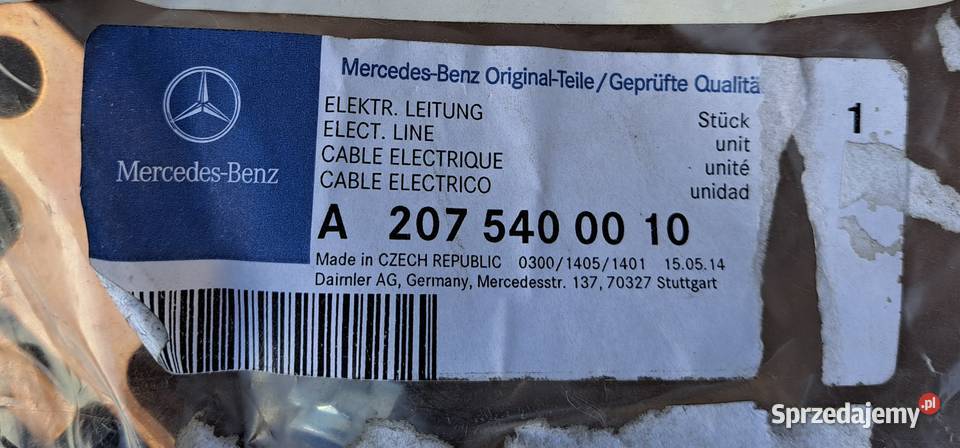 Przewód Rozrusznika Alternatora Mercedes W204