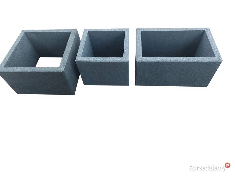 Donice betonowe 50x50x30h gazony ogrodowe Donice Stoczek