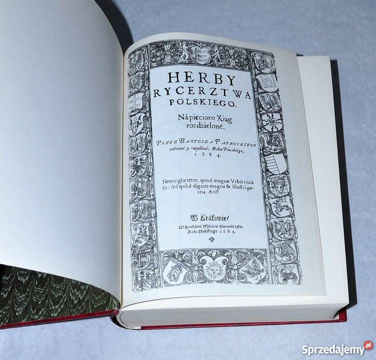 Herby rycerstwa polskiego Bartosz Paprocki IDEAŁ historia, archeologia