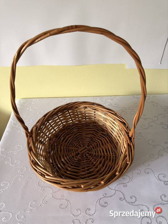 Koszyk Wiklinowy Upominkowy Vintage z Pałąkiem Czerwionka-Leszczyny