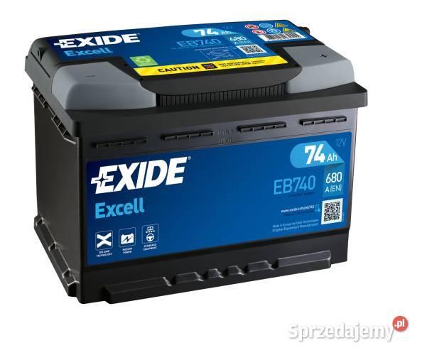 Akumulator Exide Excell 74Ah 680A PRAWY PLUS osobowe Mińsk Mazowiecki