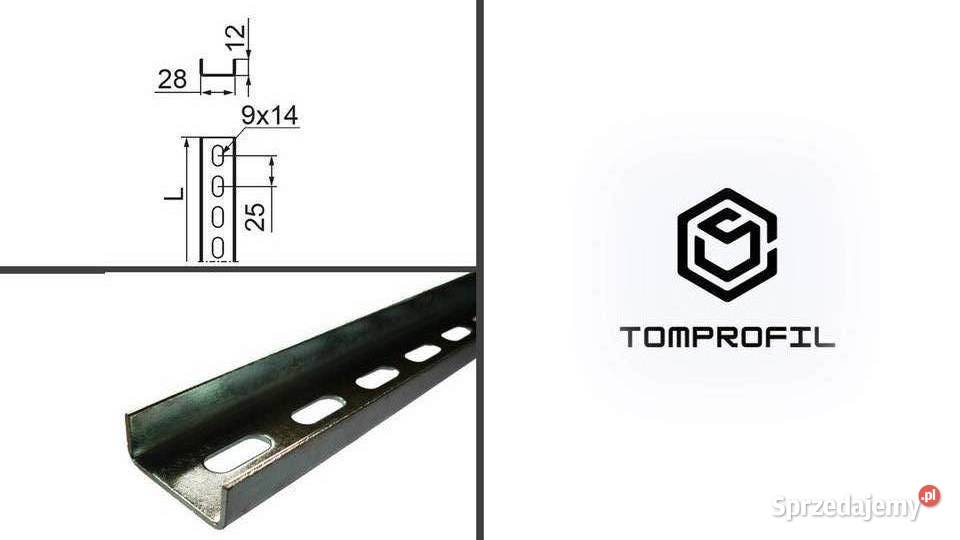 Ceownik perforowany 28x12x12mm 2mb ocynk 1100 Biznes i Przemysł Kozienice