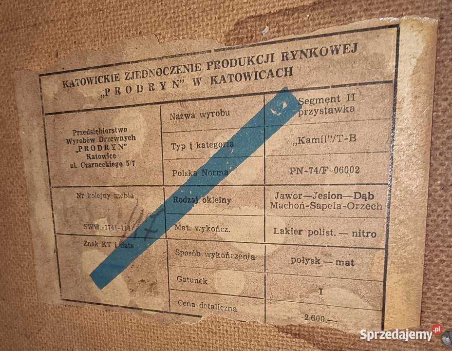 Meblościanka Meble Segment KAMIL Prl Lata 70 Sosnowiec
