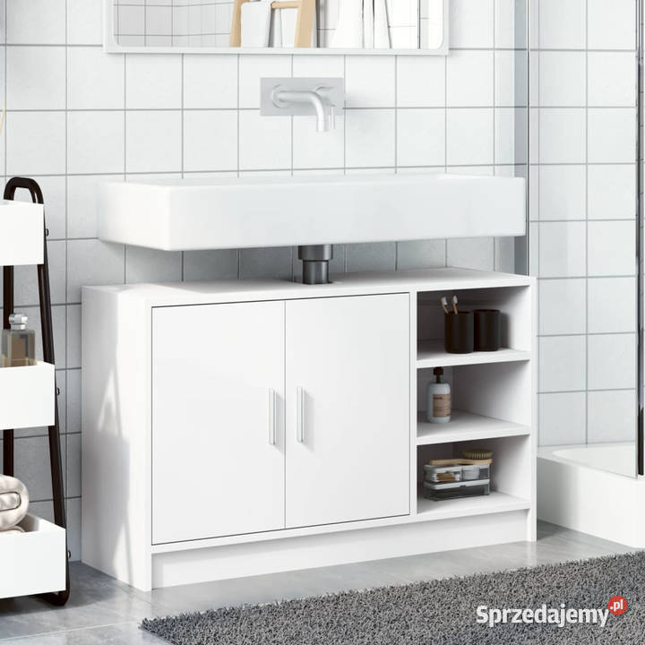 Szafka pod umywalkę biała 90x29x55 materiał Warszawa
