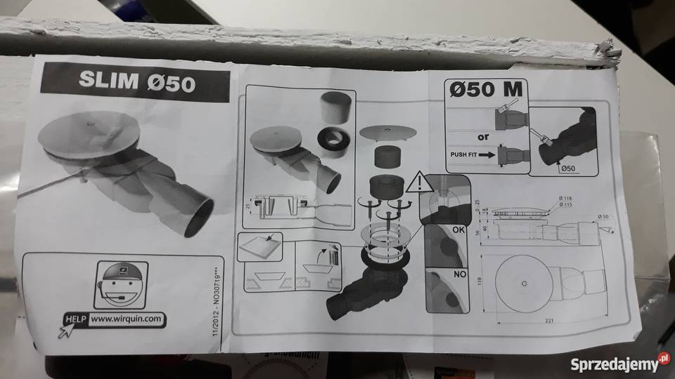 Syfon brodzikowy 90mm niski Wirquin Miłków