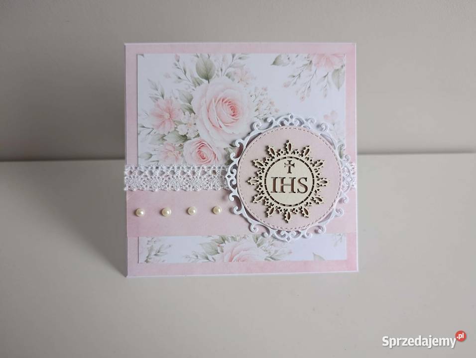 Kartka na Komunię Świętą ręcznie robiona Rękodzieło Łódź