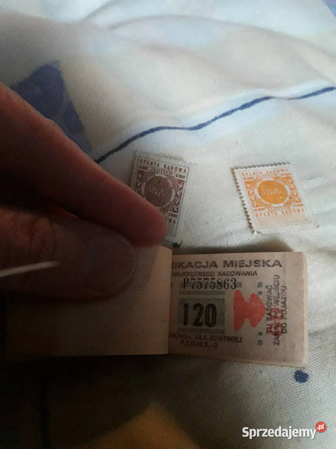 1970 50 lat temu 100sztuk Bilety Komunikacji Warszawa